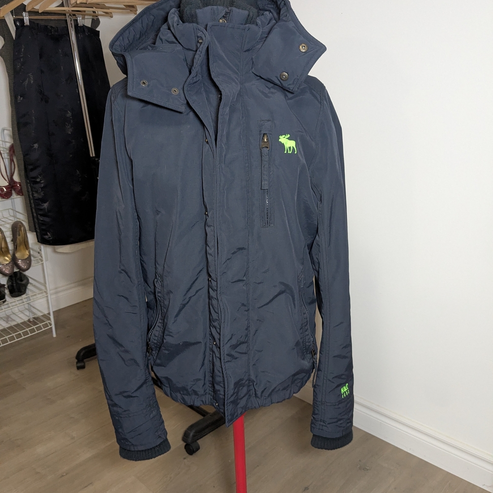 Abercrombie And Fitch Men's Navy Jacket